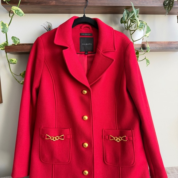NWOT Talbots Horsebit Italian Wool Blend Women’s Coat Size 8